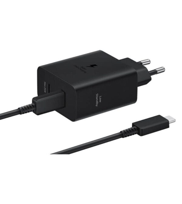 Оригинално Зарядно SAMSUNG 50W Power Adapter Duo USB-C (5A/1.8m) EP-T5020XBE, Черен - Image 3