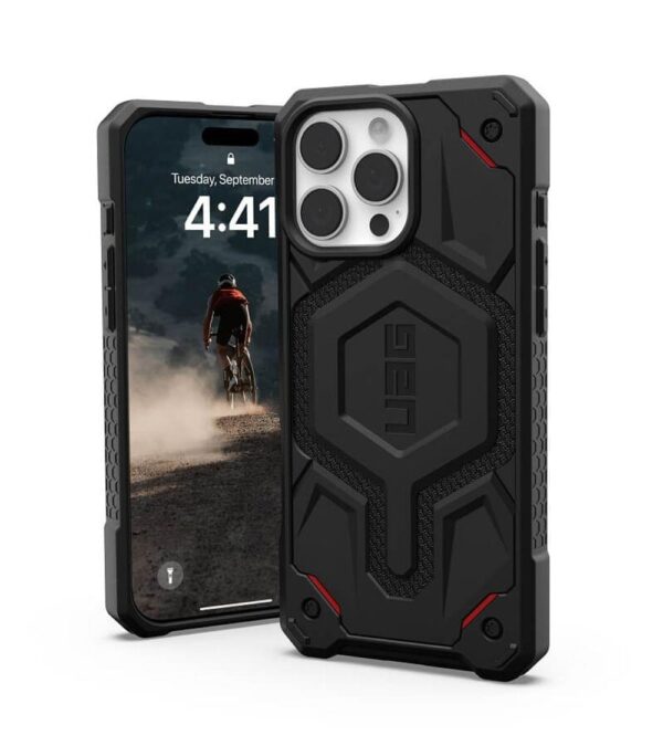 UAG MagSafe Противоударен Калъф за iPhone 16 Pro Max, UAG Monarch Pro Kevlar Case, Черен - Image 4