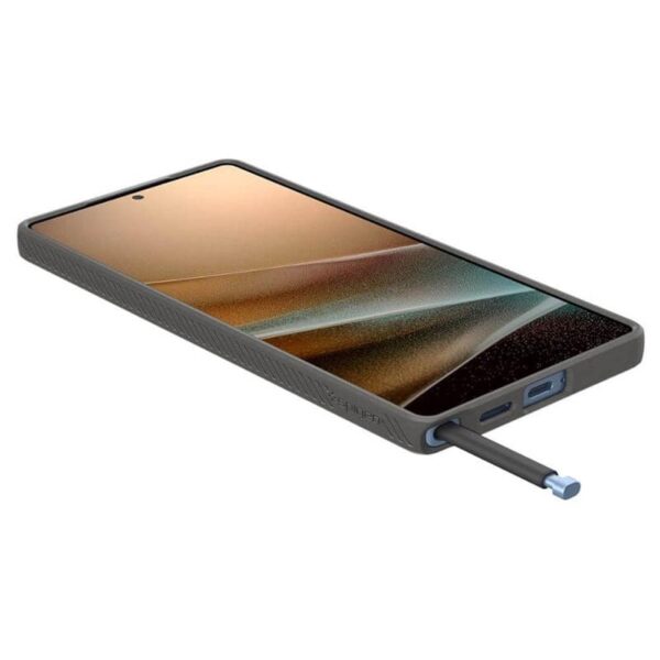 Противоударен Силиконов Калъф за SAMSUNG S25 Ultra, SPIGEN Liquid Air Case, Сив - Image 7