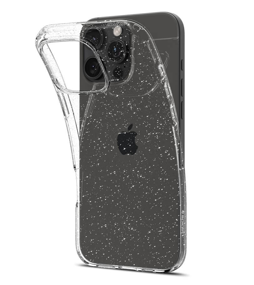 Блестящ Калъф за iPhone 16 Pro, SPIGEN Liquid Crystal Glitter Case, Прозрачен