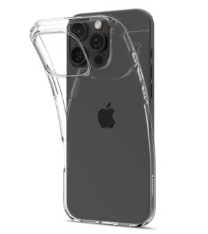 Противоударен Силиконов Калъф за iPhone 16 Pro, SPIGEN Liquid Crystal Case, Прозрачен