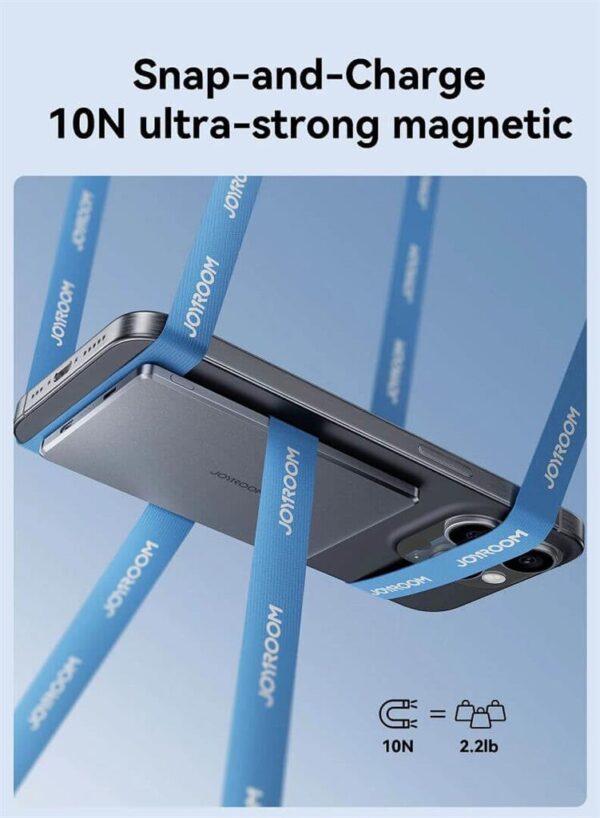 MagSafe Външна Батерия за iPhone, Joyroom Ultra-Slim 5000mAh, Сив - Image 6