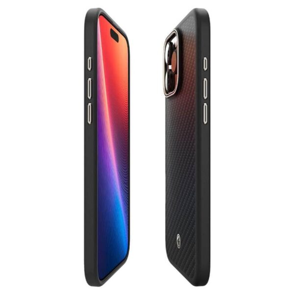 SPIGEN MagSafe Тънък Калъф за iPhone 16 Pro, SPIGEN Enzo Aramid Case, Черен - Image 2