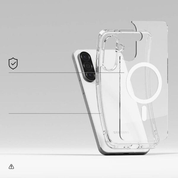 Magsafe Калъф за SAMSUNG A36, RINGKE Fusion Magnetic Case, Прозрачен - Image 3