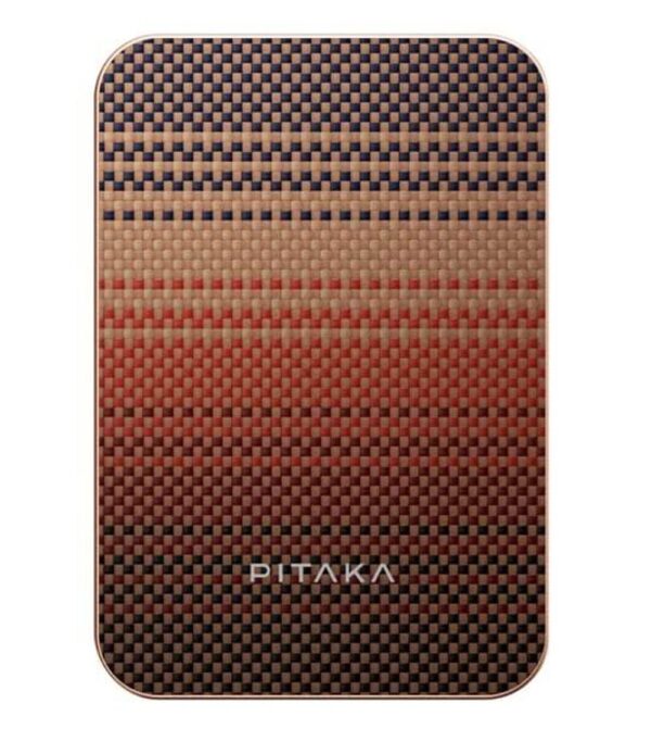 Magsafe Външна Батерия, PITAKA Aramid Fiber Magnetic Qi2 Sunset, Кафяв