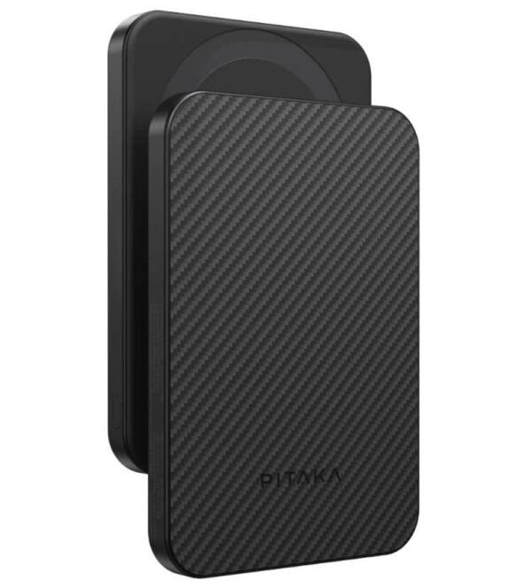 Magsafe Външна Батерия, PITAKA Aramid Fiber Magnetic Qi2 Black-Gray, Черен - Image 2