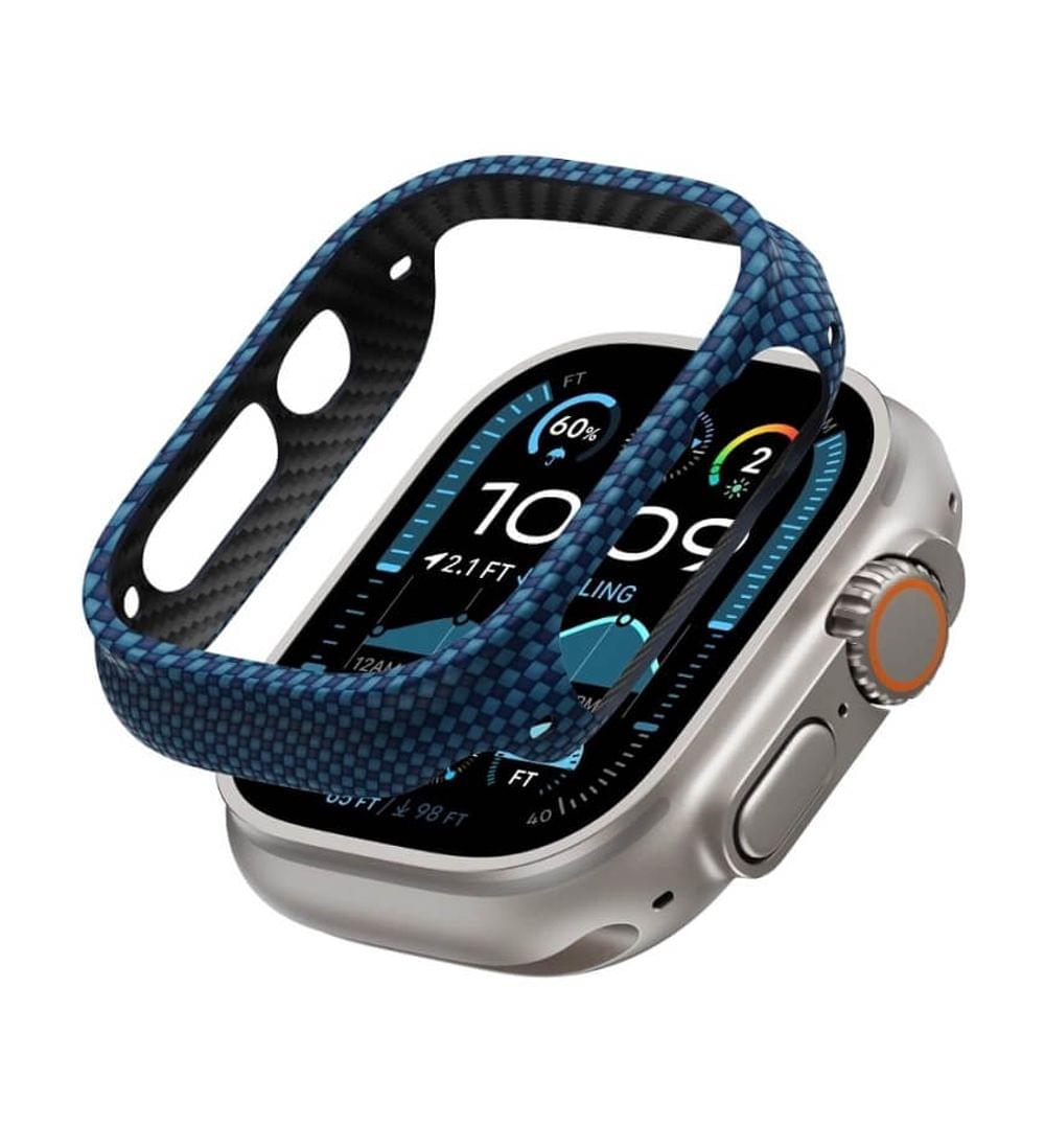 Карбонов Калъф за APPLE Watch Ultra 49mm, PITAKA Air Moonrise Case, Син