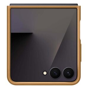 Оригинален Кожен Калъф SAMSUNG Z Flip 7, Kindsuit Case EF-VF766PAEGWW, Кафяв