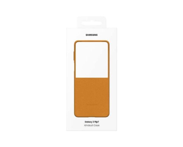 Оригинален Кожен Калъф SAMSUNG Z Flip 7, Kindsuit Case EF-VF766PAEGWW, Кафяв - Image 6