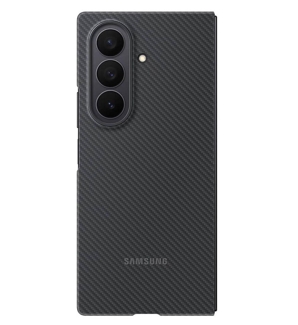 Оригинален Карбонов Калъф за SAMSUNG Z Fold 7, Carbon Shield Case, Черен