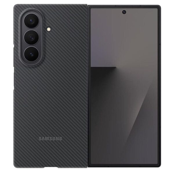 Оригинален Карбонов Калъф за SAMSUNG Z Fold 7, Carbon Shield Case, Черен - Image 2