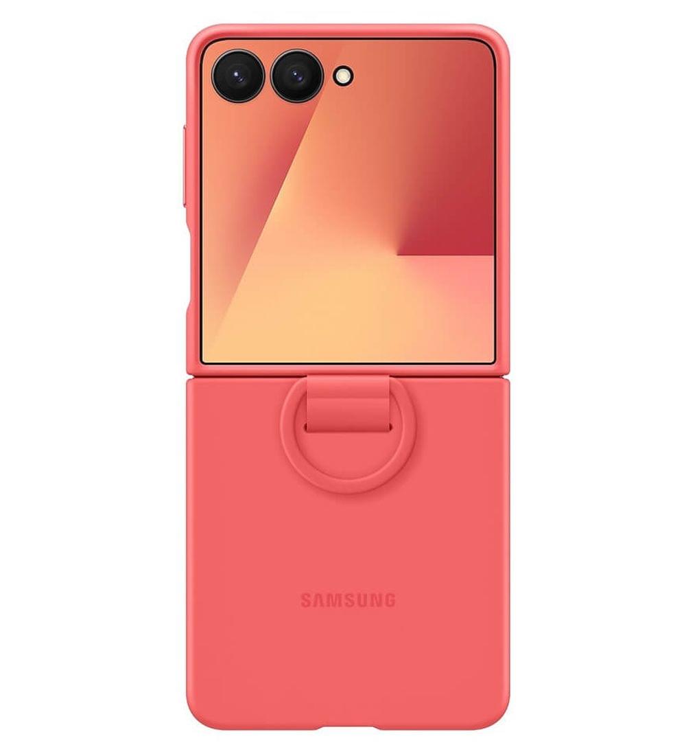 Оригинален Калъф за SAMSUNG Z Flip 7, Ring Case EF-PF766TREGWW, Червен