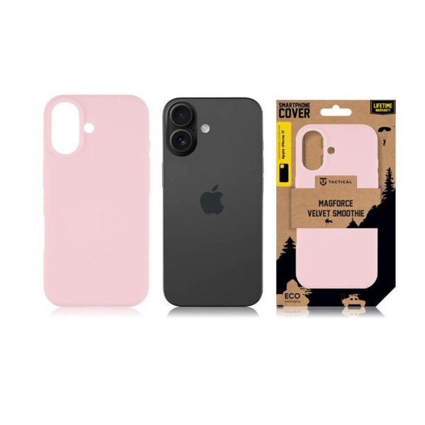 Magsafe Силиконов Калъф за iPhone 17, TACTICAL MagForce Velvet Smoothie Case, Розов - Image 5