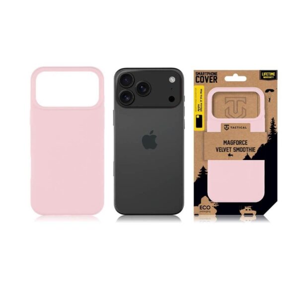 Magsafe Силиконов Калъф за iPhone 17 Pro Max, TACTICAL MagForce Velvet Smoothie Case, Розов - Image 5