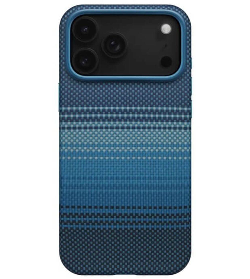 Magsafe Калъф за iPhone 17 Pro Max, PITAKA Aramid UltraGuard Moonrise Case, Син