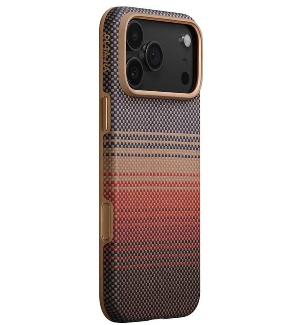 Magsafe Калъф за iPhone 17 Pro, PITAKA Aramid UltraGuard Sunset Case, Кафяв - Image 5