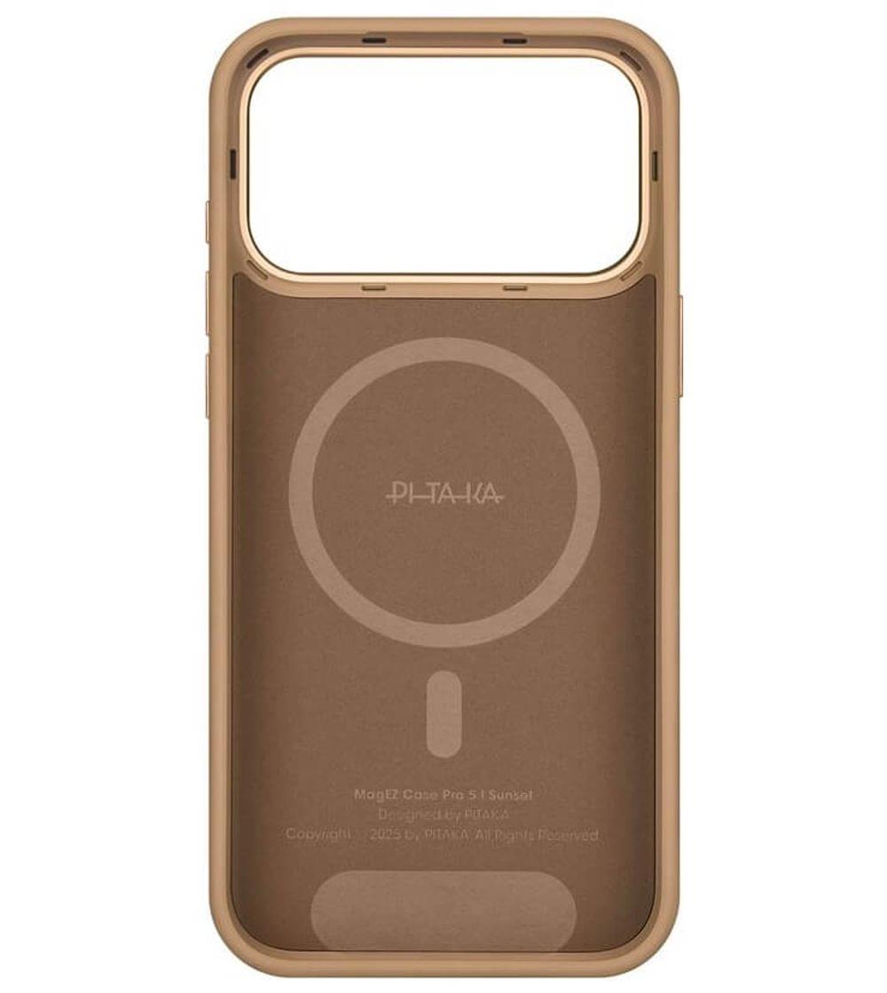 Magsafe Калъф за iPhone 17 Pro, PITAKA Aramid UltraGuard Sunset Case, Кафяв - Image 2