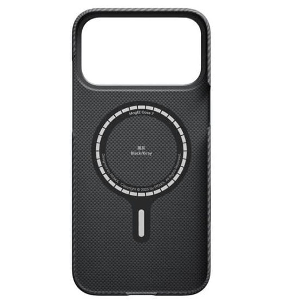 Magsafe Калъф за iPhone 17 Pro, PITAKA Ultra Slim Black-Gray Case, Черен - Image 2