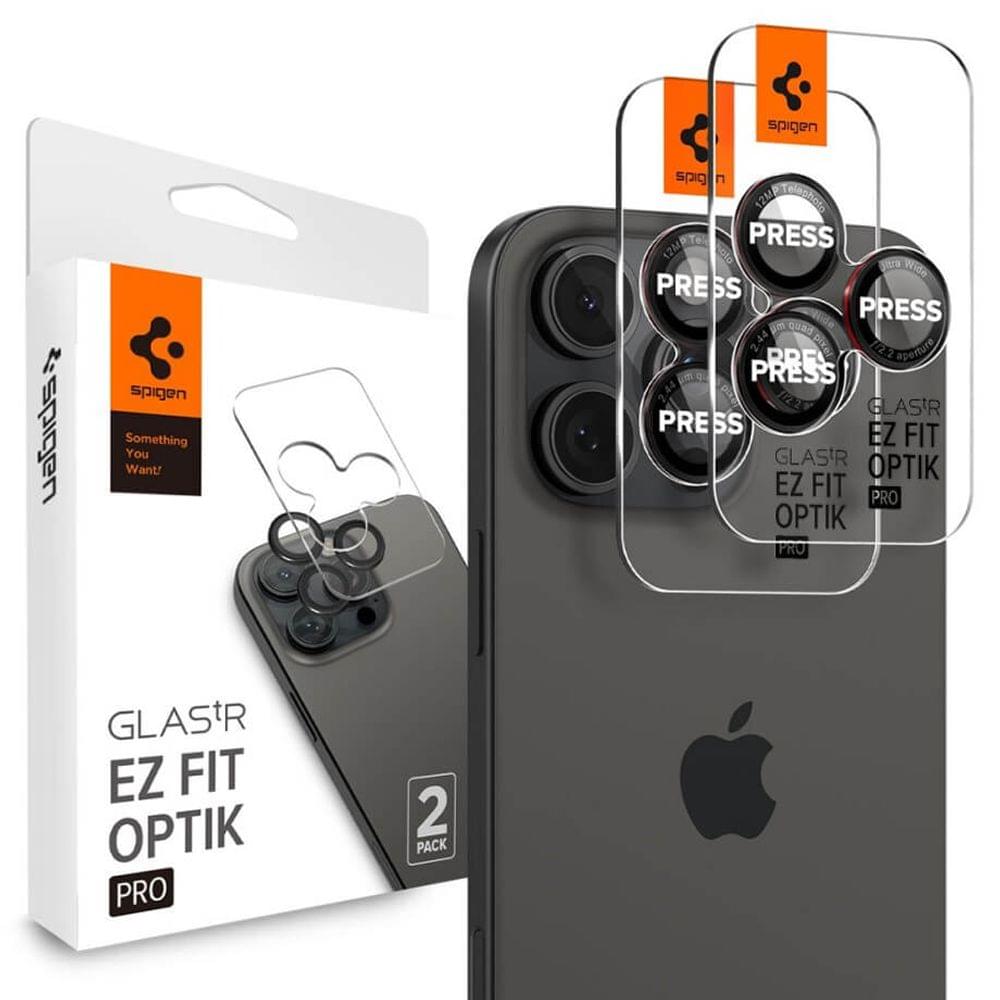 Протектор за Камерата на iPhone 17 Pro, SPIGEN Optik Pro EZ Fit Lens Glass, Черен