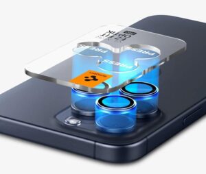 Протектор за Камерата на iPhone 17 Pro, SPIGEN Optik Pro EZ Fit Lens Glass, Черен