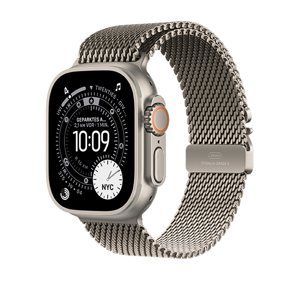 Watch Apple Watch Ultra 3 (2025) 5G 49mm Natural Titanium Case with Natural Titanium Milanese Loop M - Natural