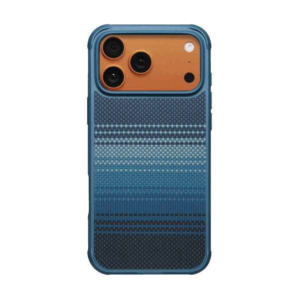 Magsafe Калъф за iPhone 17 Pro Max, PITAKA Aramid ProGuard Moonrise Case, Син