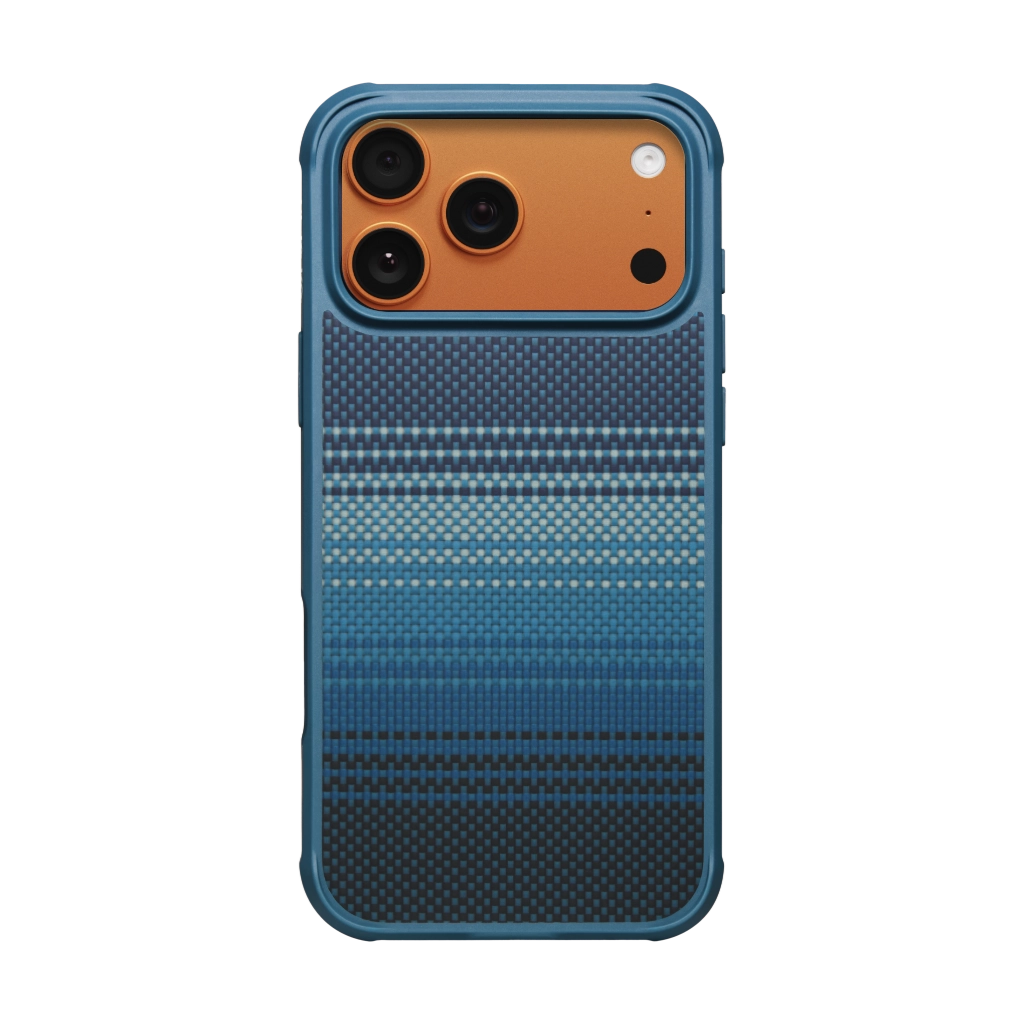 Magsafe Калъф за iPhone 17 Pro Max, PITAKA Aramid ProGuard Moonrise Case, Син
