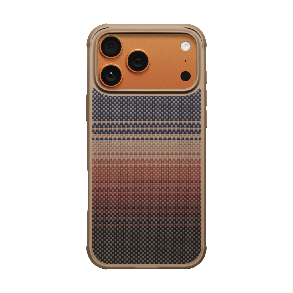 Magsafe Калъф за iPhone 17 Pro Max, PITAKA Aramid ProGuard Sunset Case, Кафяв