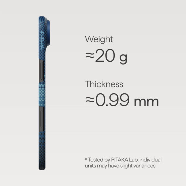 Magsafe Калъф за iPhone 17 Air, PITAKA Ultra Slim Moonrise Case, Син - Image 2