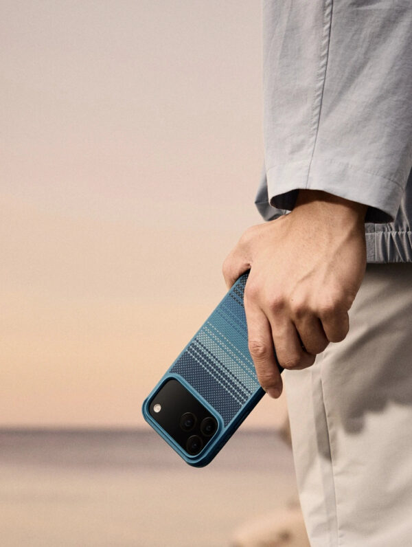 Magsafe Калъф за iPhone 17 Pro, PITAKA Aramid ProGuard Moonrise Case, Син - Image 7