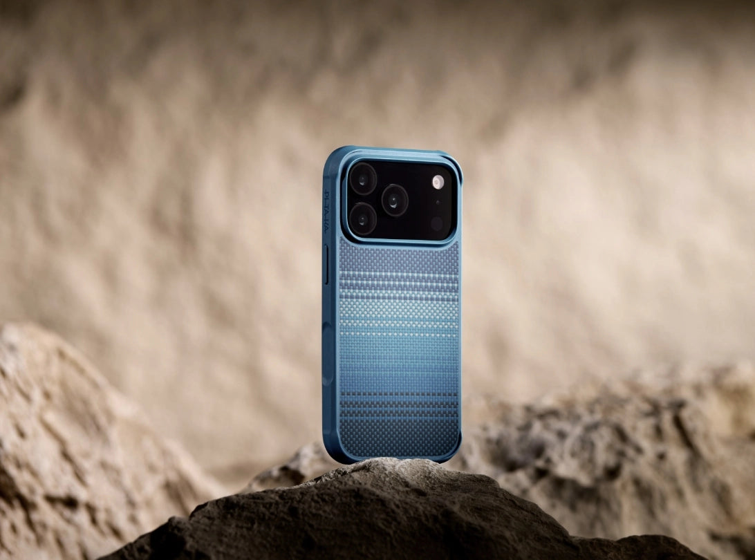 Magsafe Калъф за iPhone 17 Pro, PITAKA Aramid ProGuard Moonrise Case, Син - Image 5