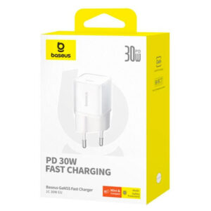 BASEUS 220V 30W, USB-C, GaN5s /бяло/ - P10162504213-00