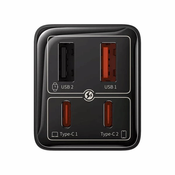 BASEUS 220V 65W, 2xA + 2xC, кабел C-C, GaN6 Pro /черен/ - P10162701113-00 - Image 2