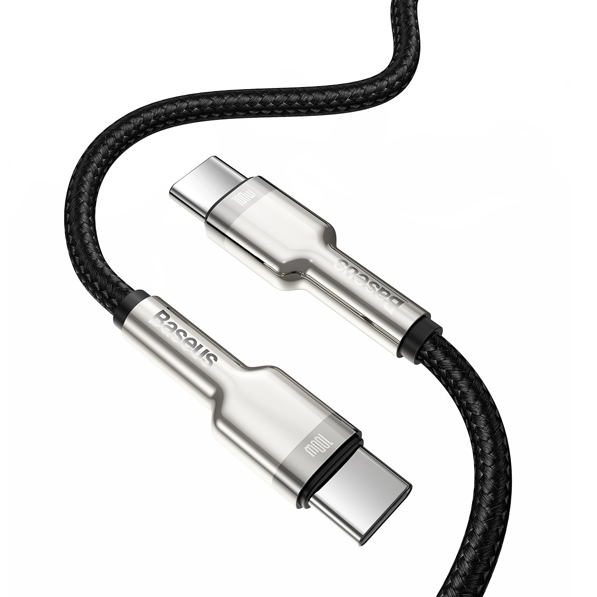 BASEUS Кабел Type-C - Type-C, 2м, 100W, 5A, CAFULE, CATJK-D01 /черен/