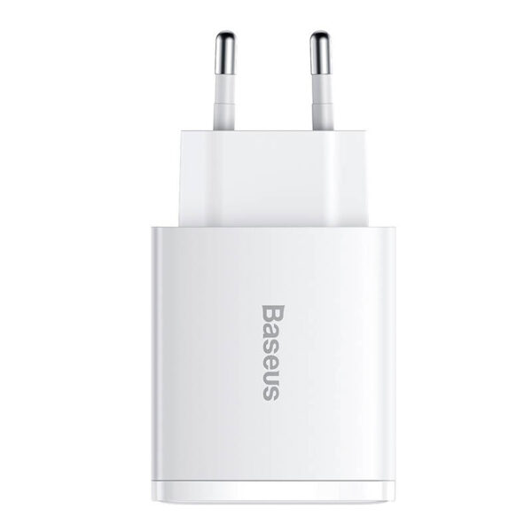 BASEUS 220V 30W, 2xUSB-A + USB-C, Compact Series, бял - CCXJ-E02 - Image 3