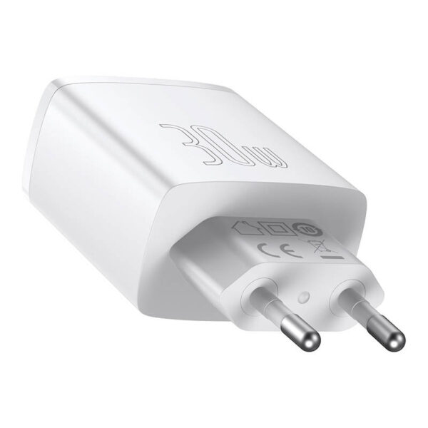 BASEUS 220V 30W, 2xUSB-A + USB-C, Compact Series, бял - CCXJ-E02 - Image 4