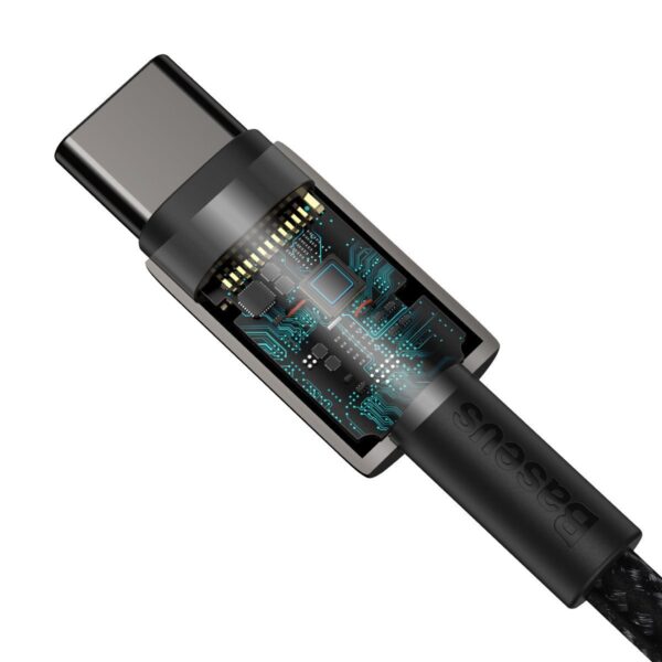BASEUS Кабел Type-C - Type-C, 2м, 100W, Tungsten Gold, CATWJ-A01 /черен/ - Image 5