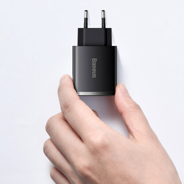 BASEUS 220V 30W, 2xUSB-A + USB-C, Compact, черно - CCXJ-E01 - Image 10