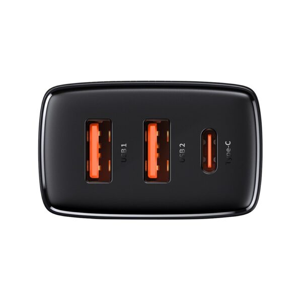BASEUS 220V 30W, 2xUSB-A + USB-C, Compact, черно - CCXJ-E01 - Image 2