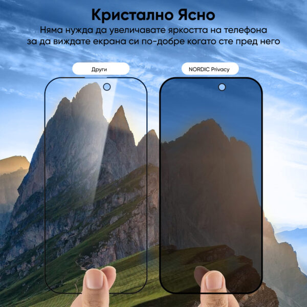 Стъклен протектор NORDIC iNstinct PRIVACY Super Strong Edge Glass Apple iPhone 17 Series - Image 9