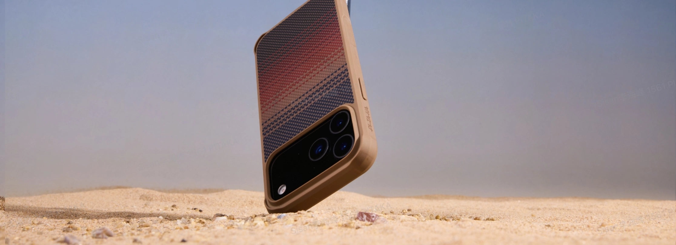 Magsafe Калъф за iPhone 17 Pro Max, PITAKA Aramid ProGuard Sunset Case, Кафяв - Image 6