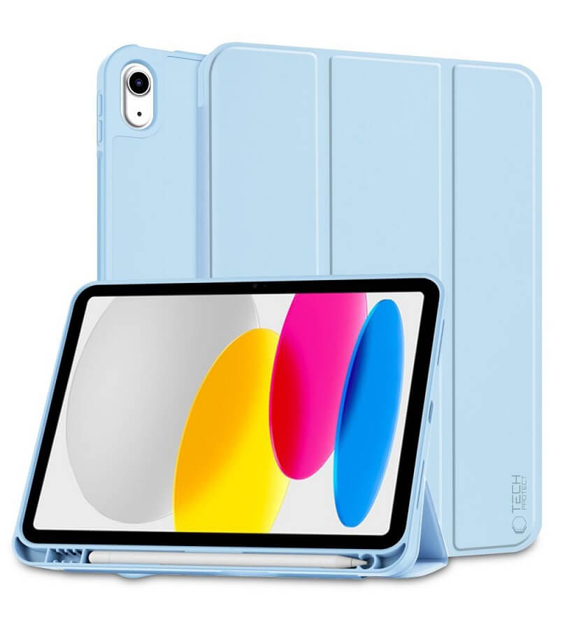 Защитен Калъф за Калъф за iPad 11th 2025/ 10th 2022, Trifold Slim Pen Case, Син