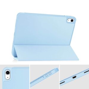Защитен Калъф за Калъф за iPad 11th 2025/ 10th 2022, Trifold Slim Pen Case, Син