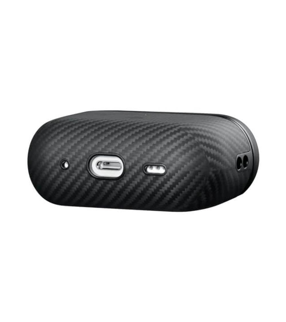 Magsafe Калъф за Apple AirPods Pro/ 2, PITAKA Aramid Fiber Magnetic Black/Gray Case, Черен - Image 4