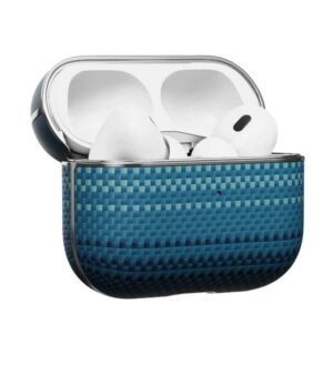 Magsafe Калъф за Apple AirPods Pro/ 2, PITAKA Aramid Fiber Magnetic Moonrise Case, Син
