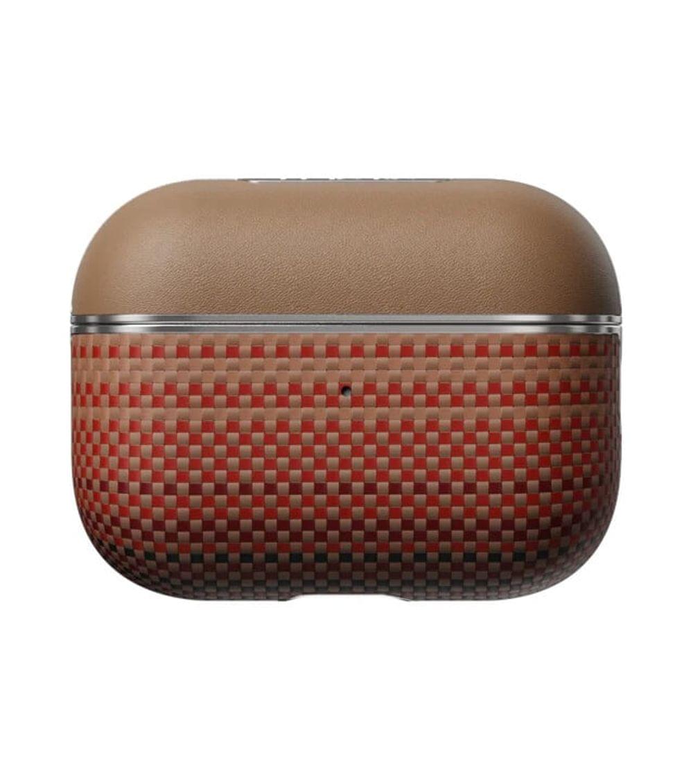Magsafe Калъф за Apple AirPods Pro/ 2, PITAKA Aramid Fiber Magnetic Sunset Case, Кафяв