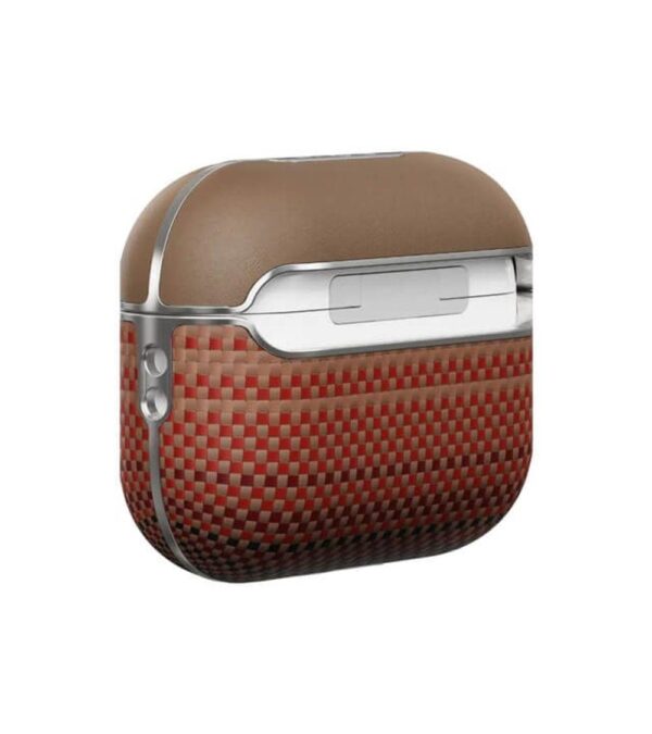 Magsafe Калъф за Apple AirPods Pro/ 2, PITAKA Aramid Fiber Magnetic Sunset Case, Кафяв - Image 3