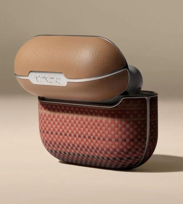 Magsafe Калъф за Apple AirPods Pro/ 2, PITAKA Aramid Fiber Magnetic Sunset Case, Кафяв - Image 5