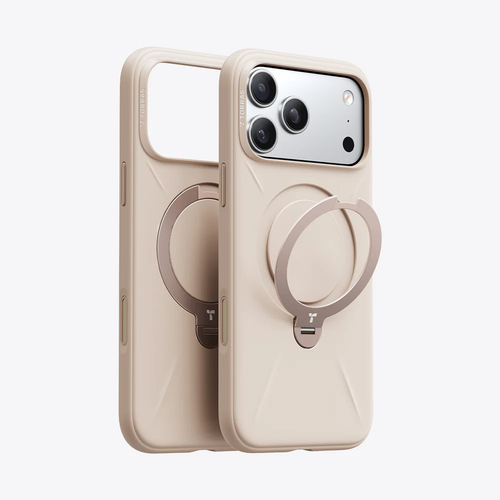TORRAS Ostand Q3 Silicone for iPhone 17 Pro - Desert Gold