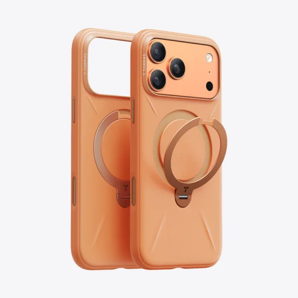 TORRAS Ostand Q3 Silicone for iPhone 17 Pro - Cosmic Orange